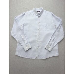 UNTUCKit‎ Shirt Mens XL Blue Sullenger Linen Button Down Wrinkle Resistant